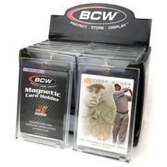 12 BCW Magnetic Card Holder 180 Pt Recessed UV Protection Slab 2 1/2 x 3 1/2 «
