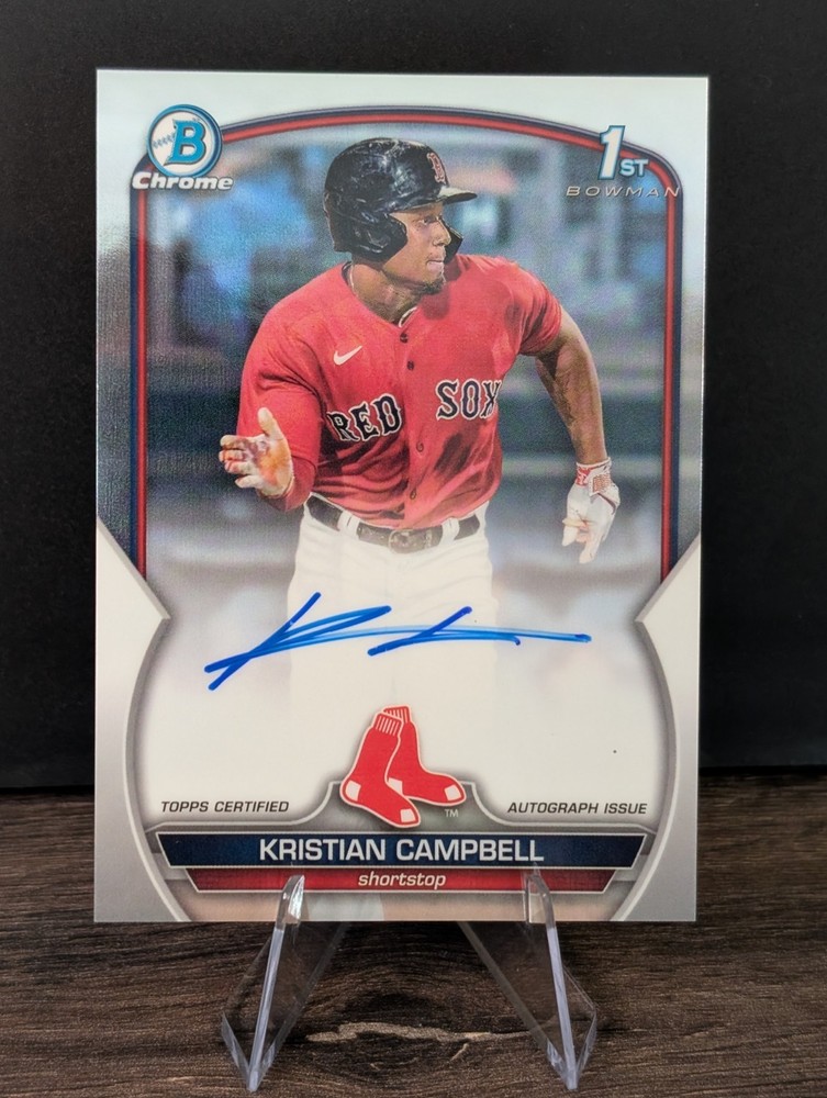 KRISTIAN CAMPBELL 2023 BOWMAN CHROME 1ST ROOKIE AUTO #CDA-KCA 🔥