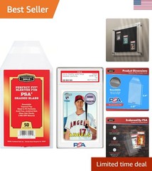 PSA Graded Card Sleeves – 50 Count with PSA Logo, Resealable Slabs Sleeve – P…