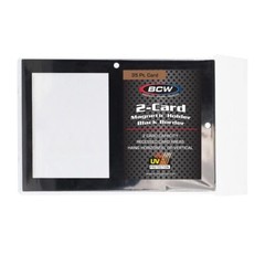 New (2 ct) BCW Magnetic 2-Card Holder Black Border 35 PT -UV PROTECTED