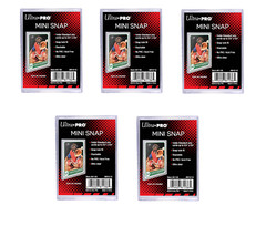 (5 Pack) Ultra Pro Mini Snap Card Holders Stackable Standard Size Archival Safe