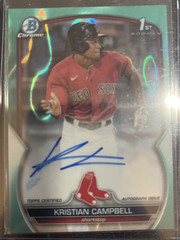 2023 Bowman Draft – Kristian Campbell 1st auto #CDA-KCA Aqua Lava /199 READ!