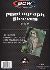 25 BCW 5 x 7 Sport Trading Card Soft Photo Loose Sleeves Oversized Jumbo