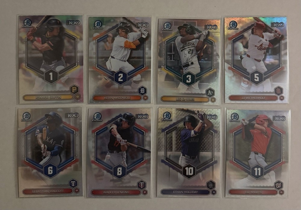 2026 Bowman Top 100 Prospects Insert Pick Your Card Complete Your Set