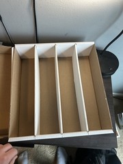 Card Storage Shoe Box 5000ct 4-Compartment Dividers Standard Cards White