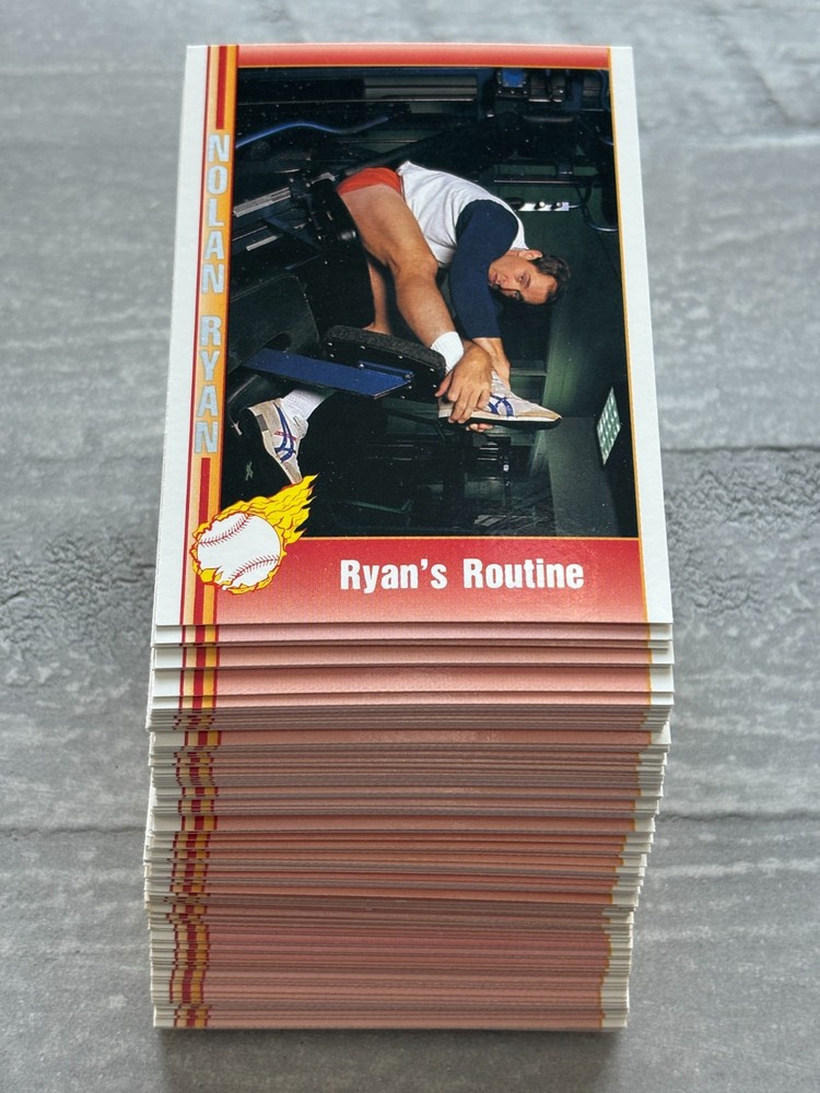 Lot of (100) 1991 Pacific NOLAN RYAN «Ryan’s Routine» Cards #81 Pack Fresh MINT