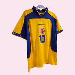COLOMBIA JERSEY RETRO 2001 HOME – CAMPEON COPA AMERICA – VALDERRAMA # 10 – 2XL