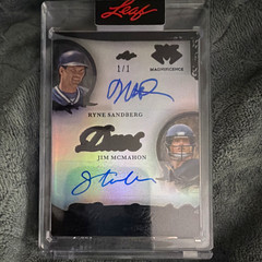 Leaf 2023 Magnificence Duos Auto Ryne Sandberg Jim McMahon 1/1 #MD-21