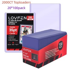 LOVFEN 2000CT Regular 3″x4″ Toploaders For 35pt Sports Trading Cards 20*100Pack