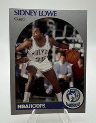 1990-91 Hoops #187 Sidney Lowe Minnesota Timberwolves