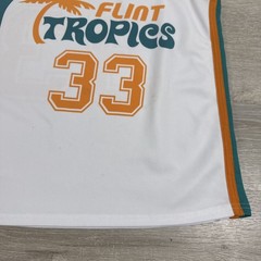 Flint Tropics Basketball Jersey Jackie Moon White Orange One Size Movie