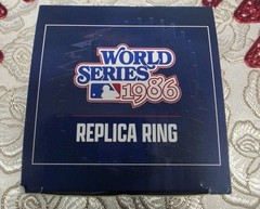 New York Mets 1986 World Series Replica Ring Gold Blue with Display Box