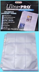 50 Ultra Pro Platinum 9-Pocket Card Pages Sheets Protectors Baseball Refill