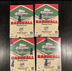 2025 Topps Chrome Platinum Anniversary MLB Value Blaster Box LOT of 4 In Hand