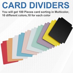 Trading Card Dividers, Multicolor Paper Card Dividers for MTG, TCG, Sports Card