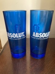 Pair Of Absolut Detroit Tigers Glasses Blue