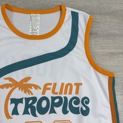 Flint Tropics Basketball Jersey Jackie Moon White Orange One Size Movie