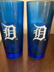 Pair Of Absolut Detroit Tigers Glasses Blue