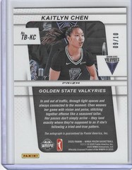 Kaitlyn Chen 2025 Panini Prizm WNBA SP RC Gold Prizm Auto Autograph /10 #TB-KC