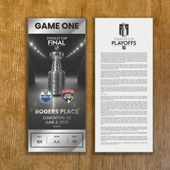 2025 STANLEY CUP Panthers vs Oilers Replica Customizable Ticket Stub Any Seat