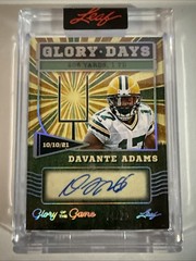 Davante Adams Leaf Glory Days Autograph Card #14/20. Green Bay Packers. Rare