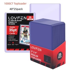 1000CT Standard 3″x4″ Toploaders For 35pt Sports Trading Cards Holder 40*25Pack