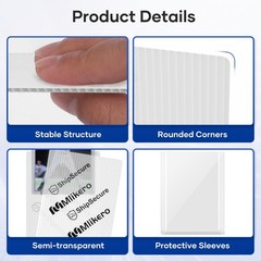 120 Pack Trading Card Shipping Protectors, 3.5» x 4.5» Plastic Card Protect…