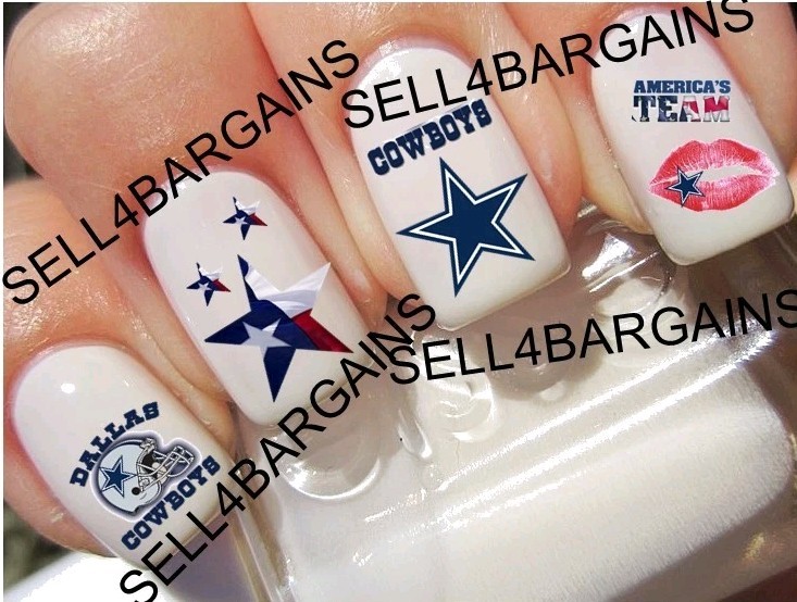 Dallas Cowboys & Dak Promo 7 Different Designs》Salon Quality Nail Art Decals