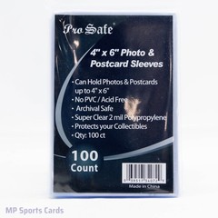 (1) Pro Safe 4″x6″ Soft Sleeves 100ct Ultra Clear No PVC Free Shipping!