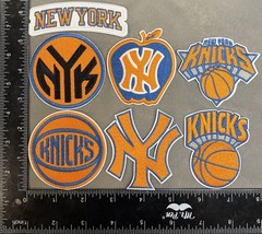 Lot Set Of 7 New York Knicks NBA Basketball Embroidered Iron On Patches