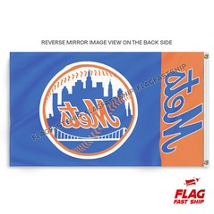New York Mets Flag 3×5 FT Banner Logo Grommets Man Cave US Seller FREE Shipping