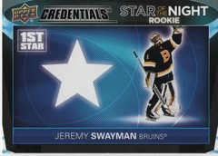 2021-22 Upper Deck Credentials #1SR-5 Jeremy Swayman Star of the Night: 1st Star