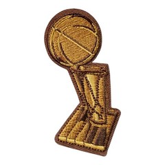 NBA- CHAMPIONSHIP TROPHY PATCH – Embroidered Iron On. 3″x1.5″