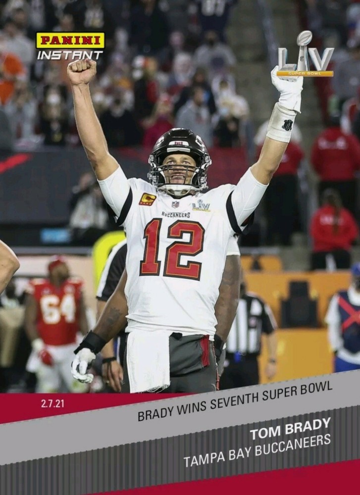 TOM BRADY 2020 PANINI INSTANT #265 WINS 7TH SB TAMPA BAY BUCCANEERS #/1693