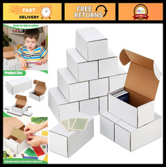 10 Pcs 400 Count Trading Card Storage Boxes – Cardboard Collectible Cases for Sp