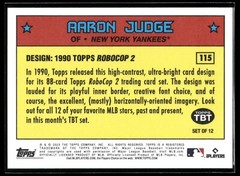 2023 Topps Throwback Thursday Aaron Judge 1990 TOPPS ROBOCOP 2 Yankees #115 SP