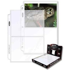 50 BCW Pro 2-Pocket 5×7 Photo Album Pages 5 x 7 3-ring Clear Binder Sheets