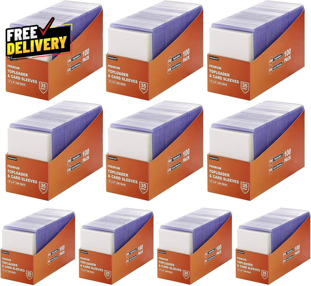 2000 Card Sleeves Top Loaders for Cards 3X4Baseball Card Protectors Hard Plastic