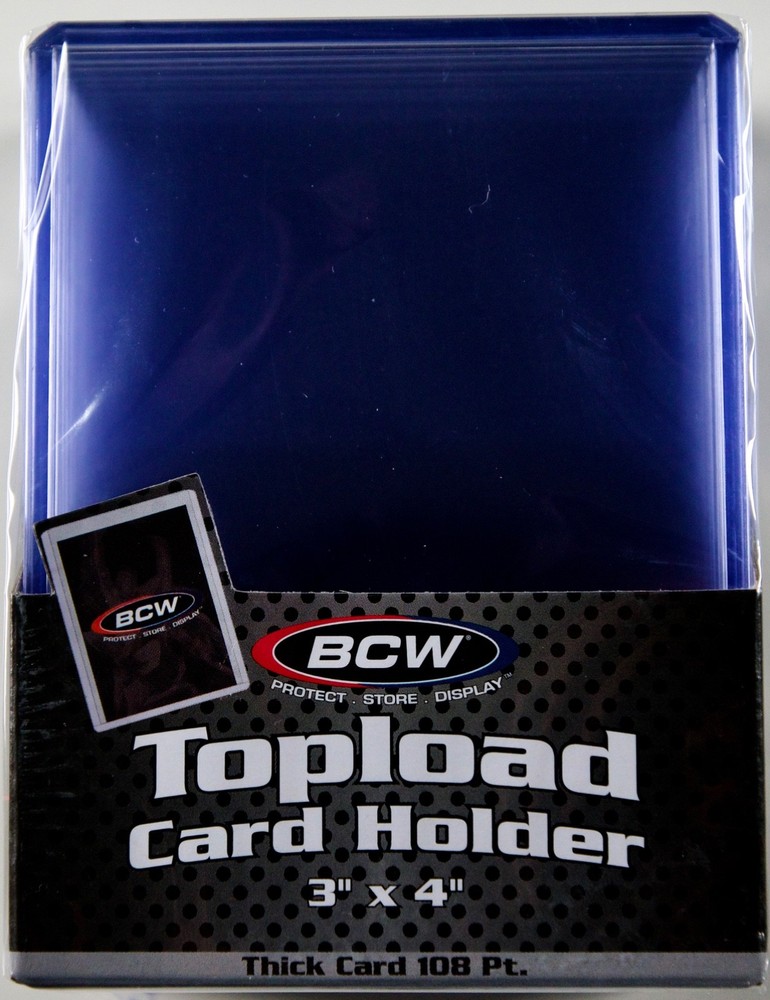 BCW Thick Card Topload Holder 108 PT 10 Count Pack for Relic Jersey Memorabilia