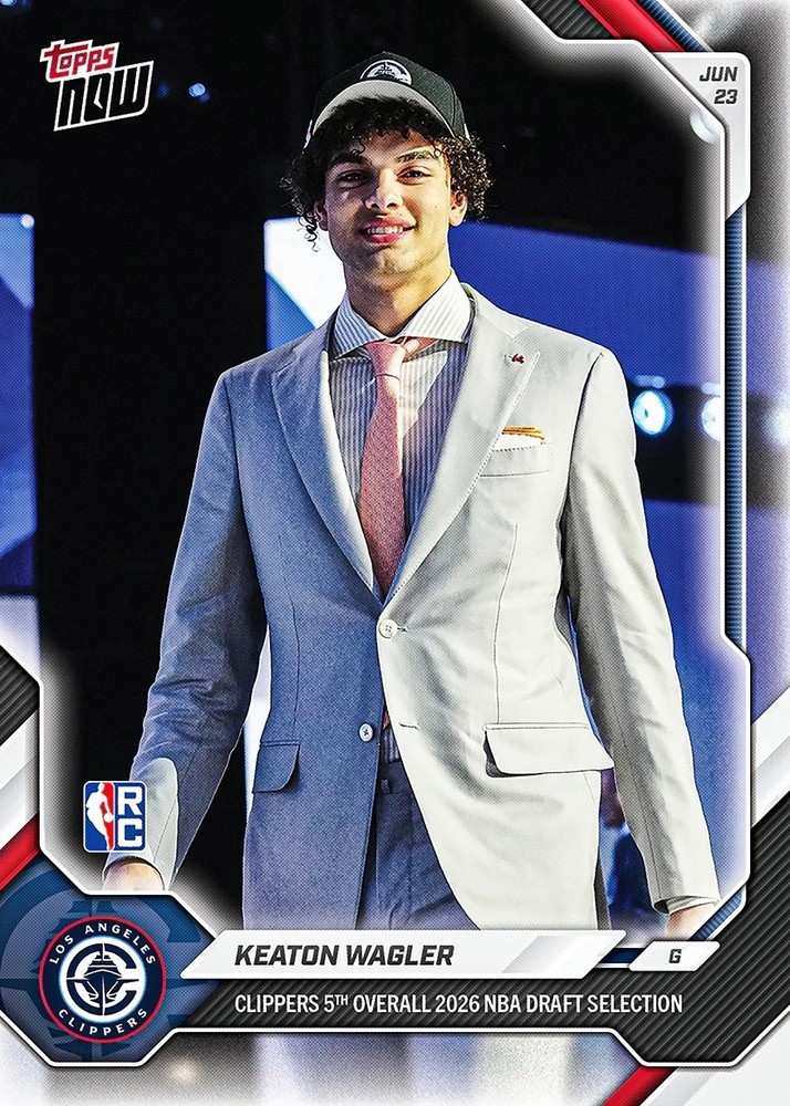 2025-26 Topps Now NBA #KWAG Keaton Wagler Los Angeles Clippers RC – Presale