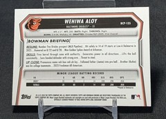 Wehiwa Aloy 1st Chrome Mojo Refractor Rookie RC 2026 Bowman Card BCP-135 Orioles