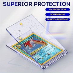 1-5 PCS 35pt Magnetic Card Holder for Cards, One Touch Hard Plastic Thick Cases