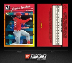 2023 Donruss 1990 Retro Jordan Walker Holo Orange #241 St. Louis Cardinals