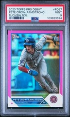 2023 Topps Pro Debut Fuchsia Foil #PD97 Pete Crow-Armstrong Cubs /199 RC PSA 9
