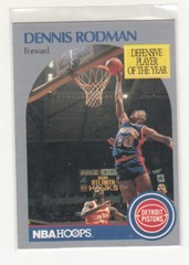 DENNIS RODMAN 1990-91 NBA Hoops DPOY #109 Detroit Pistons Chicago Bulls Mint