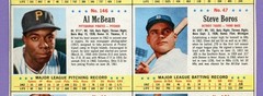1963 Post Cereal Panel Sheet Orlando Cepeda, Pizarro Boros Alpha Bits 8 oz