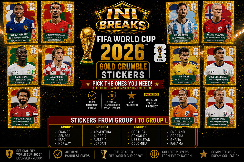 Panini FIFA World Cup 2026 Gold Crumble Stickers-Group I-L–Pick your Player!