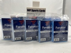 (5) Fanatics Soft Penny Card Sleeves 100ct Standard Size Cards Free Shipping!