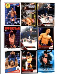 Neville Wrestling Lot of 9 Different Trading Cards 3 Inserts WWE N-A2