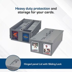 Collectible Card Bin – Holds up to 1600 Cards – Single Gray | Large Card Stor…